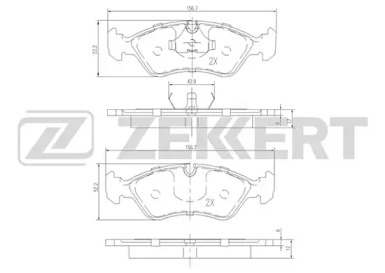 Комплект тормозных колодок ZEKKERT BS-1488