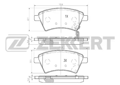 Комплект тормозных колодок ZEKKERT BS-1545