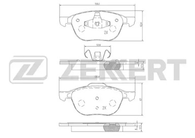 Комплект тормозных колодок ZEKKERT BS-1599