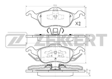 Комплект тормозных колодок ZEKKERT BS-1661