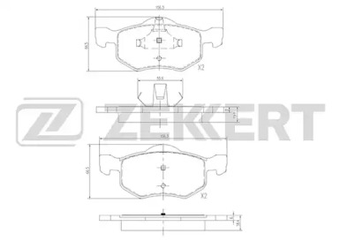 Комплект тормозных колодок ZEKKERT BS-1671