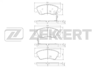 Комплект тормозных колодок ZEKKERT BS-1717