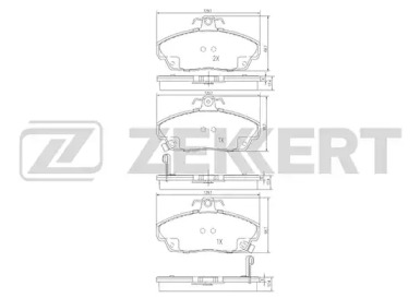 Комплект тормозных колодок ZEKKERT BS-1724