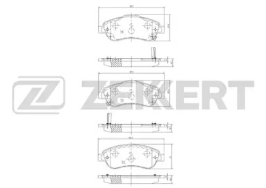 Комплект тормозных колодок ZEKKERT BS-1753