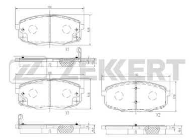 Комплект тормозных колодок ZEKKERT BS-1762