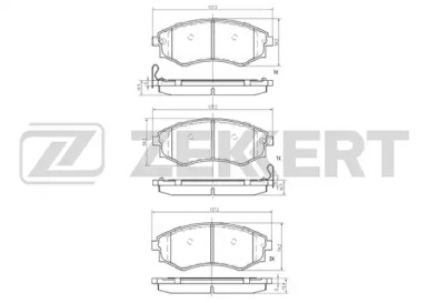 Комплект тормозных колодок ZEKKERT BS-1767