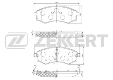 Комплект тормозных колодок ZEKKERT BS-1774