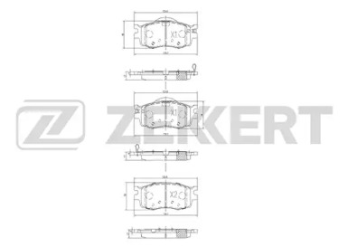 Комплект тормозных колодок, дисковый тормоз ZEKKERT BS-1776