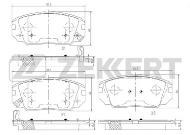 Комплект тормозных колодок ZEKKERT BS-1780