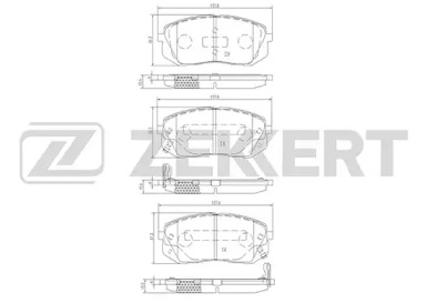 Комплект тормозных колодок ZEKKERT BS-1791