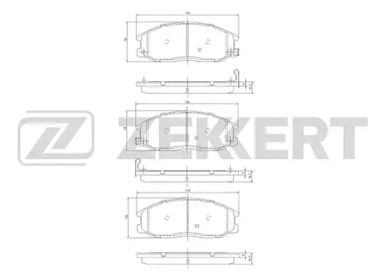 Комплект тормозных колодок ZEKKERT BS-1804