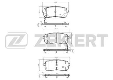 Комплект тормозных колодок ZEKKERT BS-1811