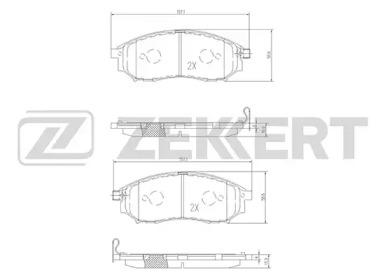 Комплект тормозных колодок ZEKKERT BS-1822