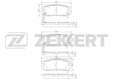 Комплект тормозных колодок ZEKKERT BS-1853