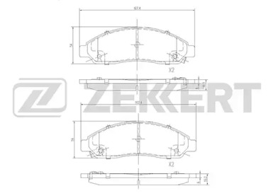 Комплект тормозных колодок ZEKKERT BS-1856