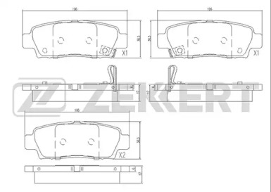 Комплект тормозных колодок ZEKKERT BS-1862