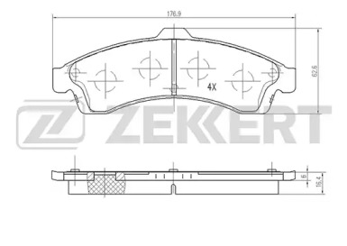 Комплект тормозных колодок ZEKKERT BS-1866