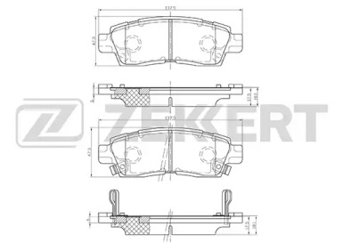 Комплект тормозных колодок ZEKKERT BS-1867