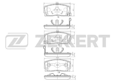 Комплект тормозных колодок ZEKKERT BS-1868