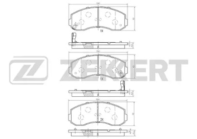 Комплект тормозных колодок ZEKKERT BS-1876