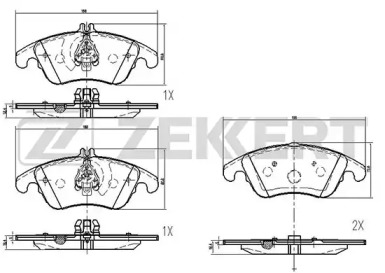 Комплект тормозных колодок ZEKKERT BS-1879