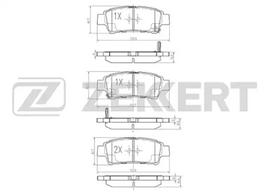 Комплект тормозных колодок ZEKKERT BS-1880