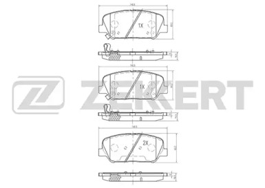Комплект тормозных колодок ZEKKERT BS-1884
