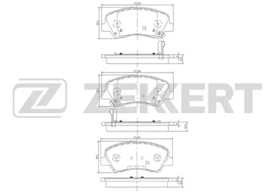 Комплект тормозных колодок ZEKKERT BS-1910