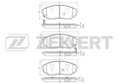 Комплект тормозных колодок ZEKKERT BS-1917