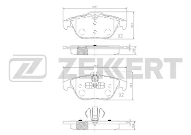 Комплект тормозных колодок ZEKKERT BS-1938