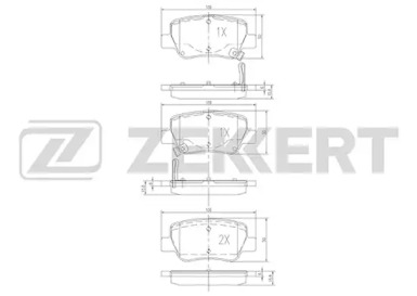 Комплект тормозных колодок ZEKKERT BS-1946