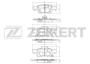 Комплект тормозных колодок ZEKKERT BS-1950