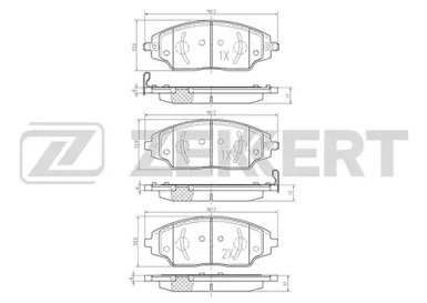 Комплект тормозных колодок ZEKKERT BS-1960