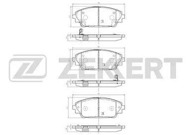 Комплект тормозных колодок ZEKKERT BS-1968