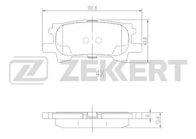 Комплект тормозных колодок ZEKKERT BS-1995