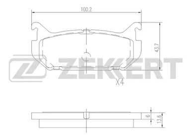 Комплект тормозных колодок ZEKKERT BS-2037