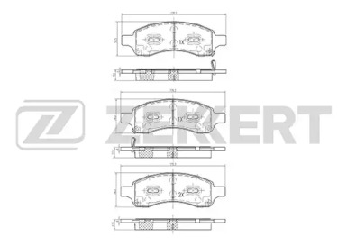 Комплект тормозных колодок ZEKKERT BS-2066