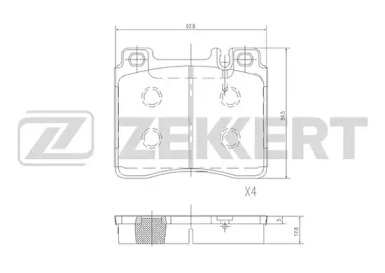 Комплект тормозных колодок ZEKKERT BS-2071