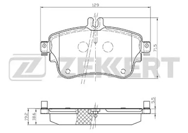 Комплект тормозных колодок ZEKKERT BS-2073