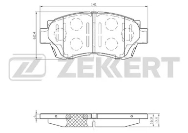 Комплект тормозных колодок ZEKKERT BS-2080