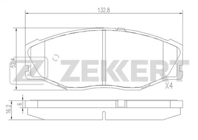 Комплект тормозных колодок ZEKKERT BS-2085