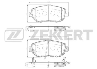 Комплект тормозных колодок ZEKKERT BS-2086