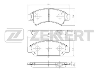 Комплект тормозных колодок ZEKKERT BS-2087