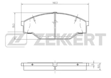 Комплект тормозных колодок ZEKKERT BS-2088