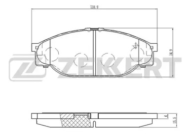 Комплект тормозных колодок ZEKKERT BS-2090