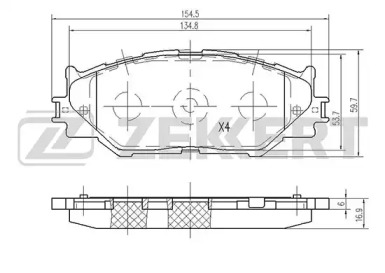 Комплект тормозных колодок ZEKKERT BS-2092