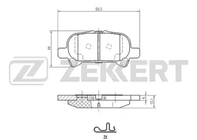 Комплект тормозных колодок ZEKKERT BS-2094