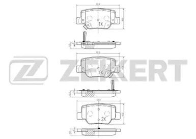 Комплект тормозных колодок ZEKKERT BS-2095