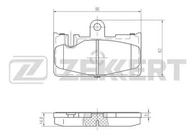 Комплект тормозных колодок ZEKKERT BS-2099