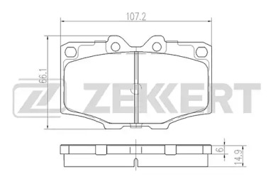 Комплект тормозных колодок ZEKKERT BS-2100